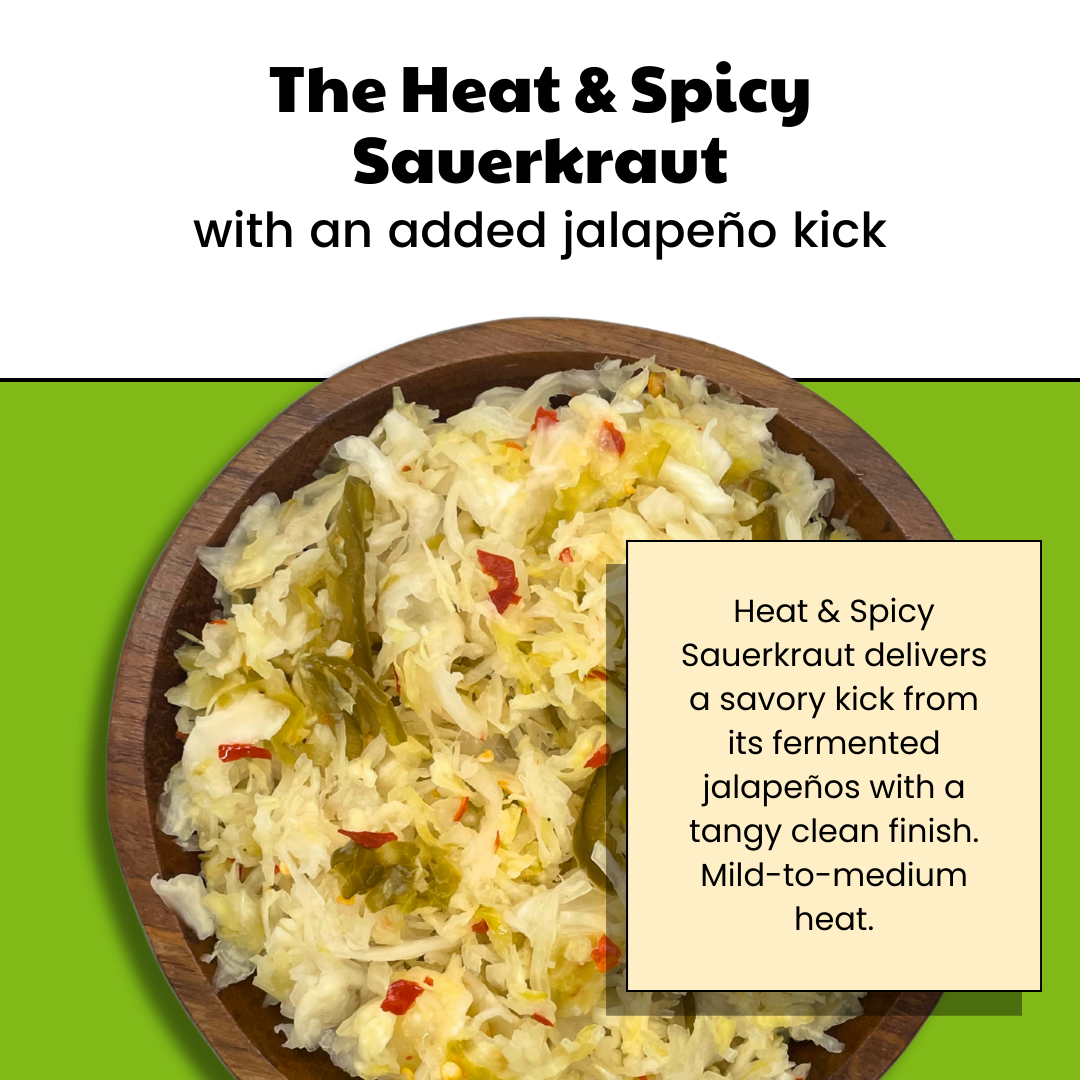 Heat &amp; Spicy Fermented Sauerkraut with Jalapenos